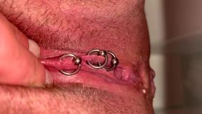 My First Time Haired Pussy Pee and Moving Clit and Asshole