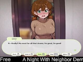 A Night With: Neighbour (Free Steam Demo Game) Visual Novel, 2D, Adult, Erotic, Anime, NSFW, Romance, Sandbox, game