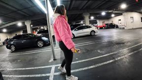 Girl Sucking Dick Stranger in Car Sucked All the Cum