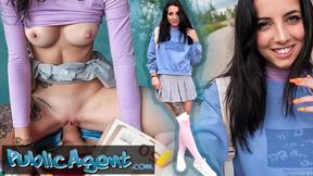 ”Cash for Tits & Booty with Slim Italian College Girl”