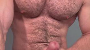 Hairy cowboy cumshot