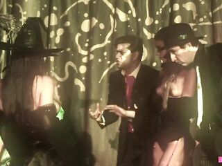 Fuckfest with immodest witches and double penetration screw