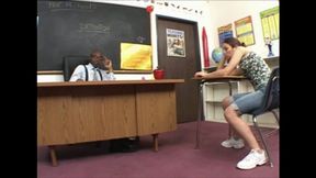 White Female Sucks BBC In Detention! (mp4)