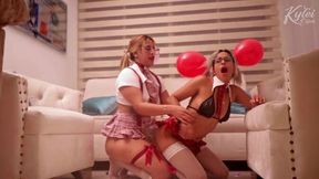 Hot Latin stunners in rough anal action