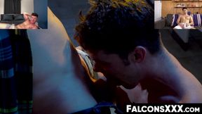 FalconsXXX.com - Hot jock Devin Franco stretches his wet hole with a big dildo in a w