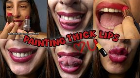 Painting thick lips