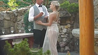 Spicing up honeymoon with two hard dicks