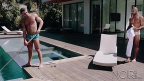 Noir Male Big Dick Black Hunk Homeowner Fucks Poolboy Seth Santoro