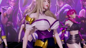 R-18 MMD GirlsDay - Something StripVers. Ahri Akali