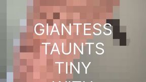 ebony giantess taunts tiny with dirty socks