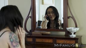 MILF Sinn Sage seduces redhead babe Madeline Hunny into a sensual oral