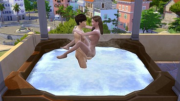 Sexo quente na banheira