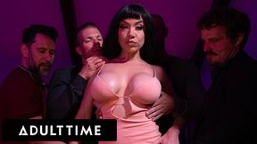 ADULT TIME - Sex Addict Little Puck FISTED &amp; DOUBLE PENETRATED DURING ROUGH DVP GANGBANG