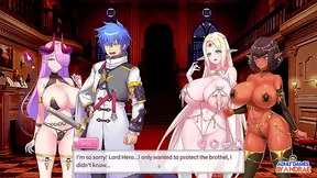 Sexy 3D Anime Stripper cheats in Hot Lingerie for Big Cock Blowjob