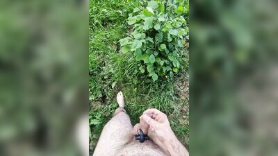 Leaving Clothes Behind To Cum In A Field