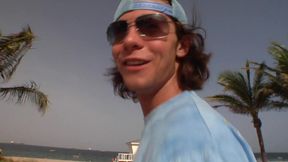 Blond pick up twink on beach