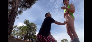 sucking Latino boy cock in piblic