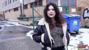 german scout - curvy big natural tits teen 18 rose noir get hairy pussy fucked at casting