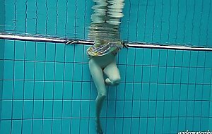 Russian petite skinny beauty Lera underwater