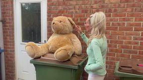 4 plush stuffed toys humiliated and destroyed