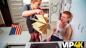 TUTOR4K. Cunning student knows how to involve the English tutor in sex