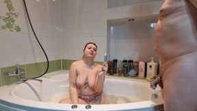 Vampiress Delilah and Faith - Jacuzzi and foot worship in chastity