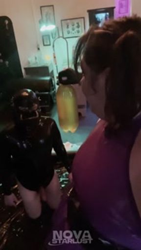 Male Slave in Latex and Heavy Bondage gets HUMILIATED by BBW FEMDOM Nova Starlust