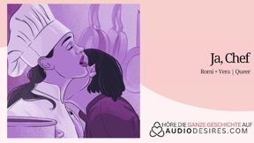 Bossy lesbian dominates you &mdash;  servicing her appetite with the dessert &mdash;  pure erotic audio bliss