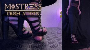 Mistress from Athens Ballbusting in Gladiator High Heels (Double Slave Version) - TamyStarly - Cock Balls Crush Trample, Shoejob, CBT, Trampling, Bootjob, Stomping