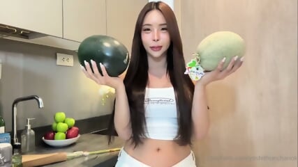 yoshithunchanokThai Transgender Person Masturbates With Watermelon