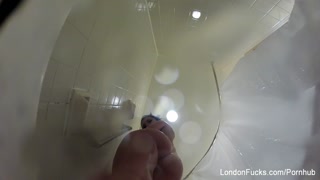 London Keyes hangs out in her hotel room and showers