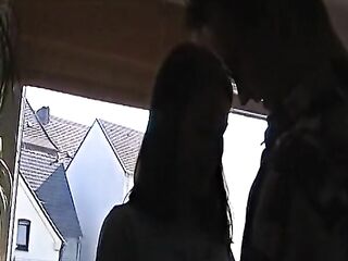 Amateur German teen drinks cum after sexy bang