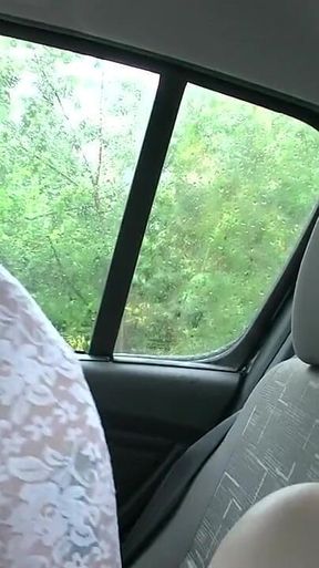 Blonde Cougar Sucks My Cock in the Car 5099