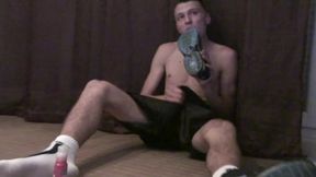 274 sneaker domiantion in the barthroom with piss