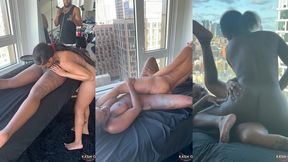 wetting up the massage table w/ majesty nasty