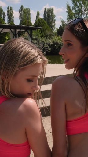 Jasmine Jayne And Lily Blossom's Volleyball Threesome   Clip 1