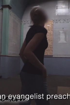 Happy halloween! Veronica and her pet defile a creepy, old, abandoned church
