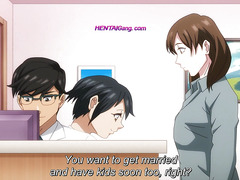 Busty MILF doctor helps shy boy give his first cum sample (EXCLUSIVE)