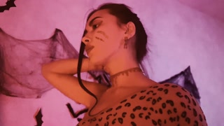 Halloween masquerade. Wild cat!