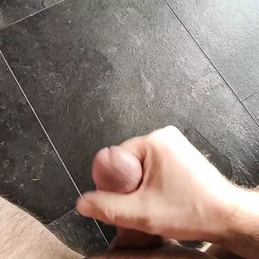 Stroking my little cut cock