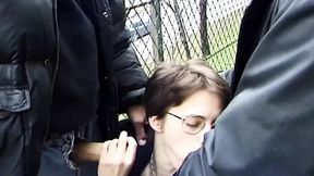 French blonde gets two dicks for her pleasure
