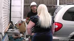 Meeting with chubby blonde leads to sex