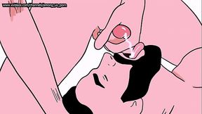 Bearded straight guy tastes his best friend'_s cock and cum - Animated Gay Porn