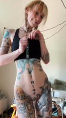 Skinny Tattooed Yoga Girl Shows Sexy Body