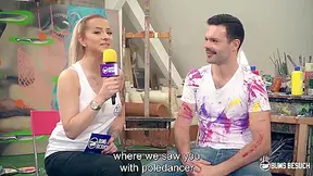 Wild Vicky In Busty Tattooed German Pornstar Fucks Newbie Fanboy Painter