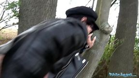 Public Agent Mouthful of cum and fuck for sexy brunette babe Sasha Colibri