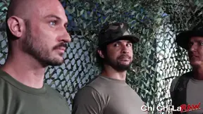 Gay sergeant Silver Steele fucks Seth Santoro and Greg Riley