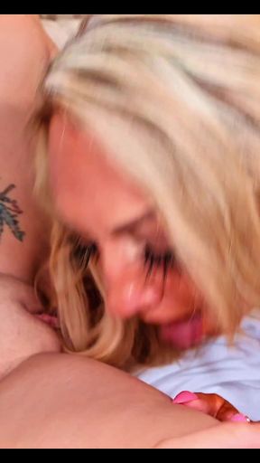 Blonde and Latina Lesbian BFF Licking Pussy and Tribbing