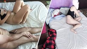 Sexy MILF with hefty ass gives deepthroat and oil massage