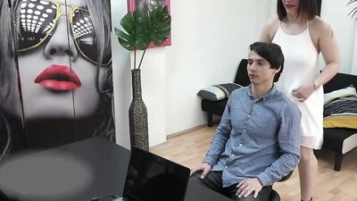 Itzal uses job interviews to bang young twinks at her office